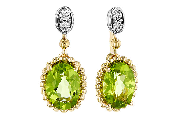 H302-44067: EARR 1.36 TW PERIDOT 1.42 TGW (7x5MM OV)