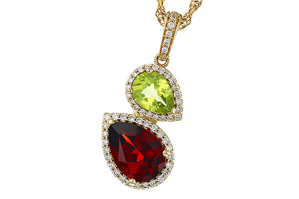 H302-44949: NECKLACE 2.74 SEMI-PREC (GAR,PER) 2.95 TGW