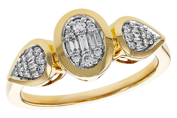 H302-44976: LDS DIA RG .07 TW BAGUETTE .17 TW