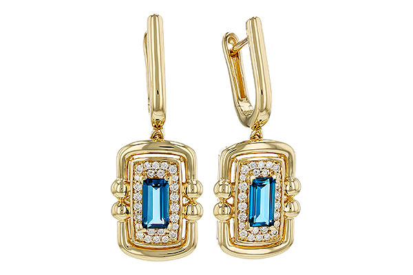 H303-27685: EARR .82 TW LONDON BLUE TOPAZ 1.00 TGW (6x3MM LBT)