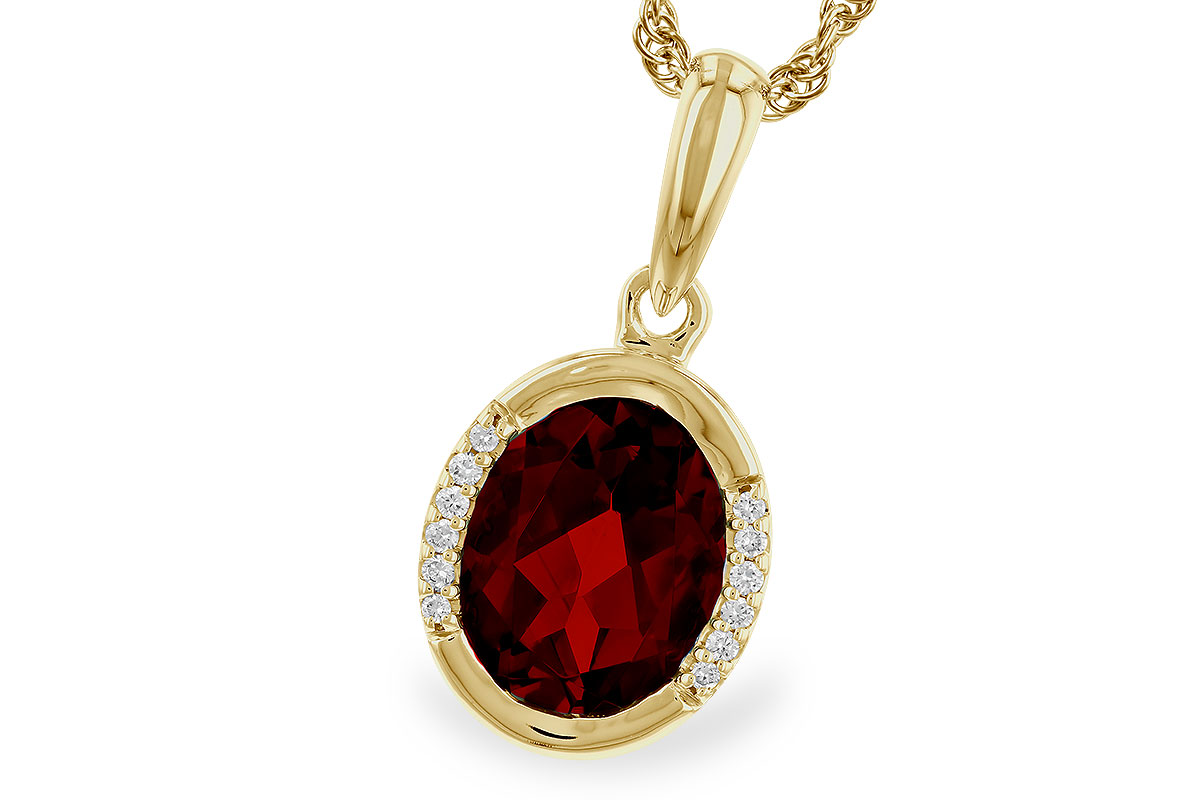 H303-28594: NECKLACE 2.02 TW GARNET 2.05 TGW (9x7 GAR)