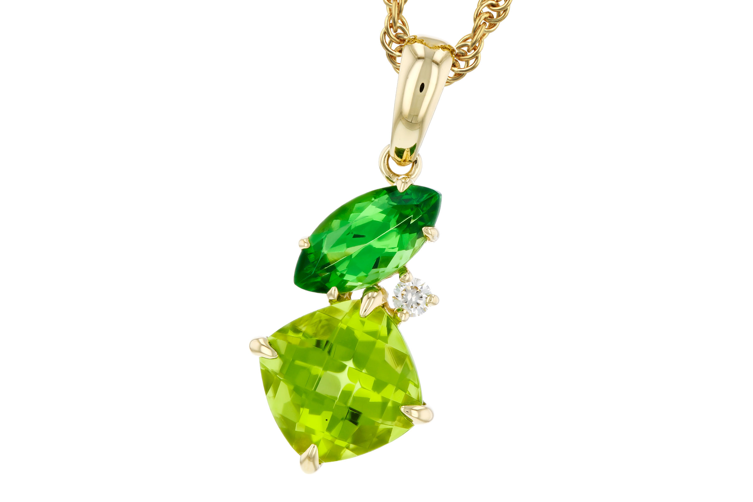 H303-30385: NECKLACE 1.97 TW SEMI-PREC (PER,TSAV) 2.00 TGW