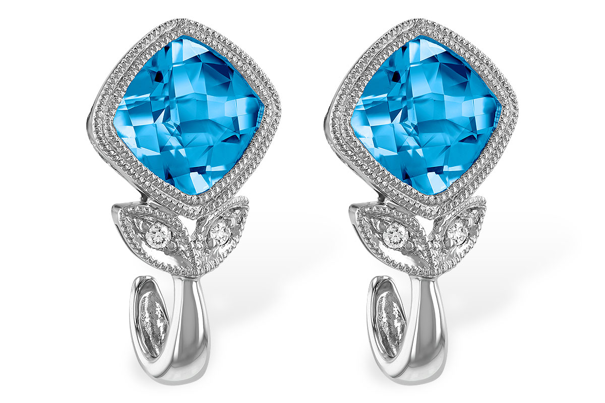 K215-15885: EARR 2.12 BLUE TOPAZ 2.14 TGW