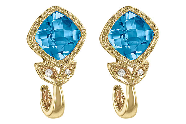 K215-15885: EARR 2.12 BLUE TOPAZ 2.14 TGW