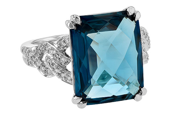 K217-82249: LDS RG 9.40 LONDON BLUE TOPAZ 9.60 TGW