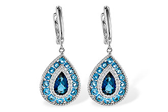 K217-85885: EARR 3.15 TW BLUE TOPAZ 3.32 TGW