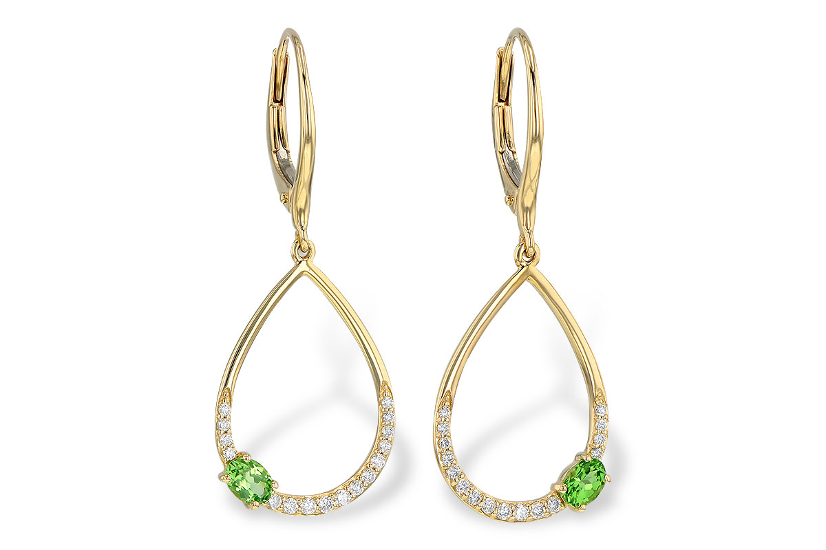 K217-89512: EARR .33 GREEN GARNET .49 TGW