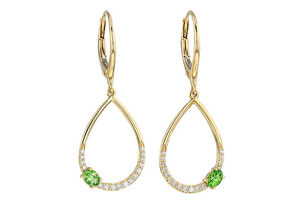 K217-89512: EARR .33 GREEN GARNET .49 TGW