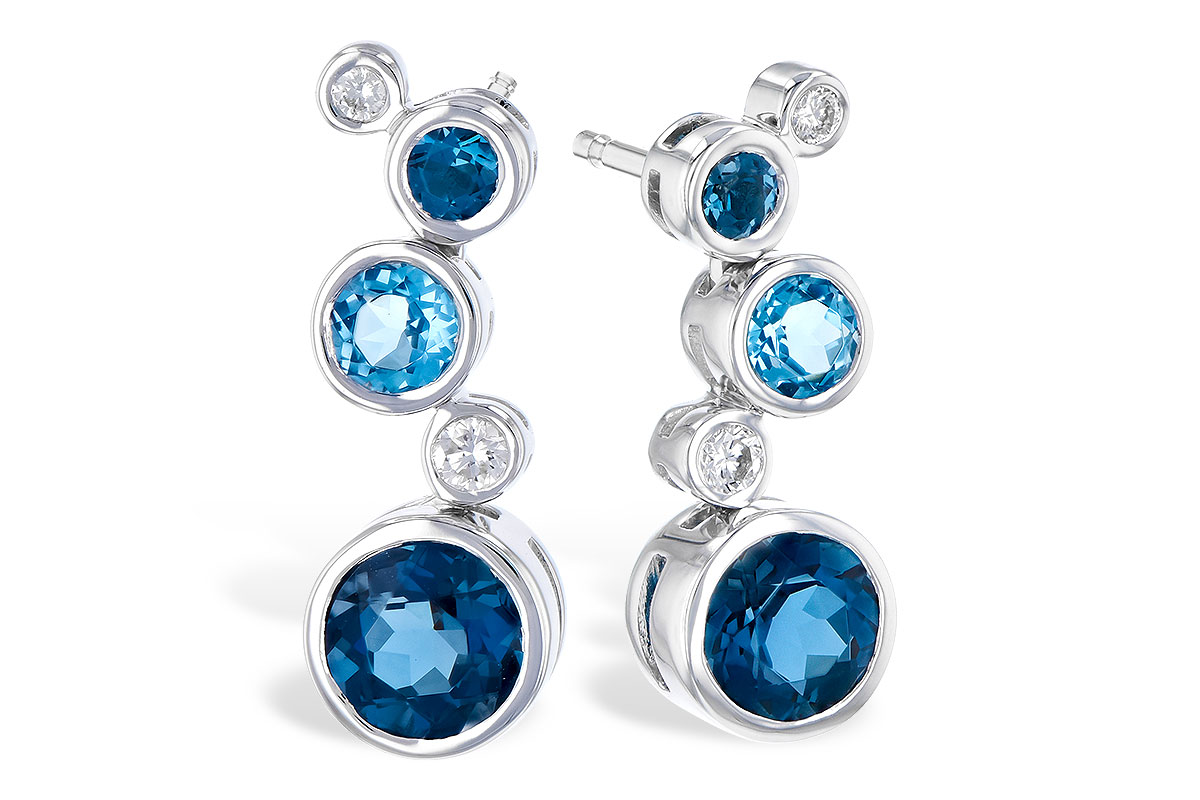 K300-61349: EARR 2.27 BLUE TOPAZ 2.40 TGW