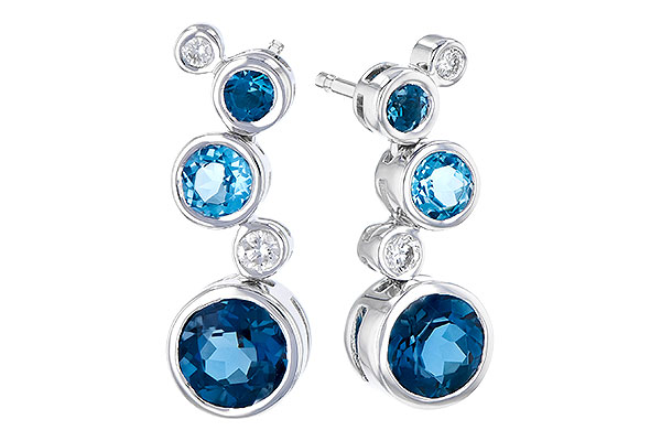 K300-61349: EARR 2.27 BLUE TOPAZ 2.40 TGW