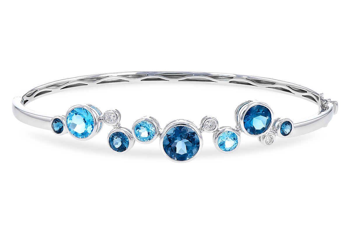 K301-45849: BANGLE 3.95 TW BLUE TOPAZ 4.06 TGW