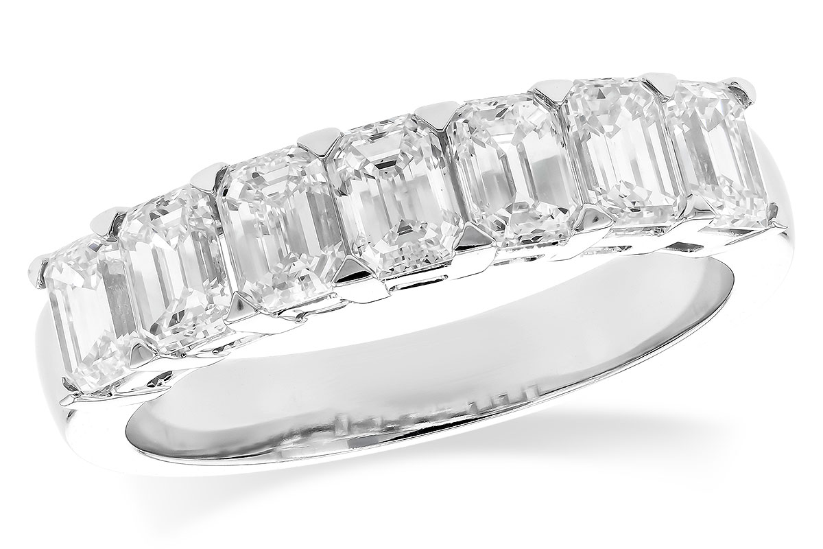 K301-47649: LDS DIA WED RG 2.12 TW (7 EMERALD CUTS)