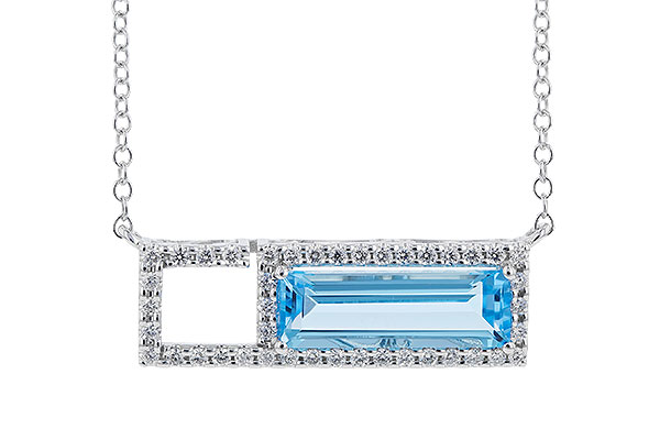 K301-47667: NECK 1.44 BLUE TOPAZ 1.60 TGW