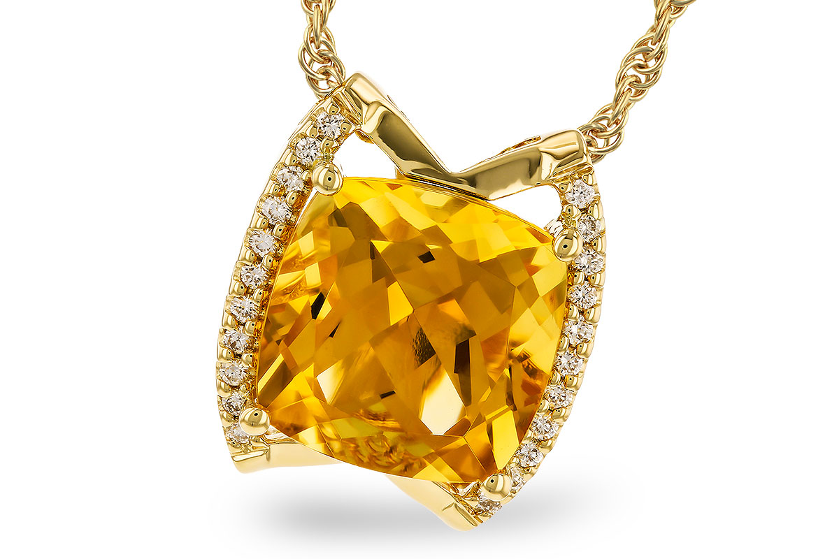 K301-50449: NECKLACE 3.74 CITRINE 3.85 TGW (10MM CIT)