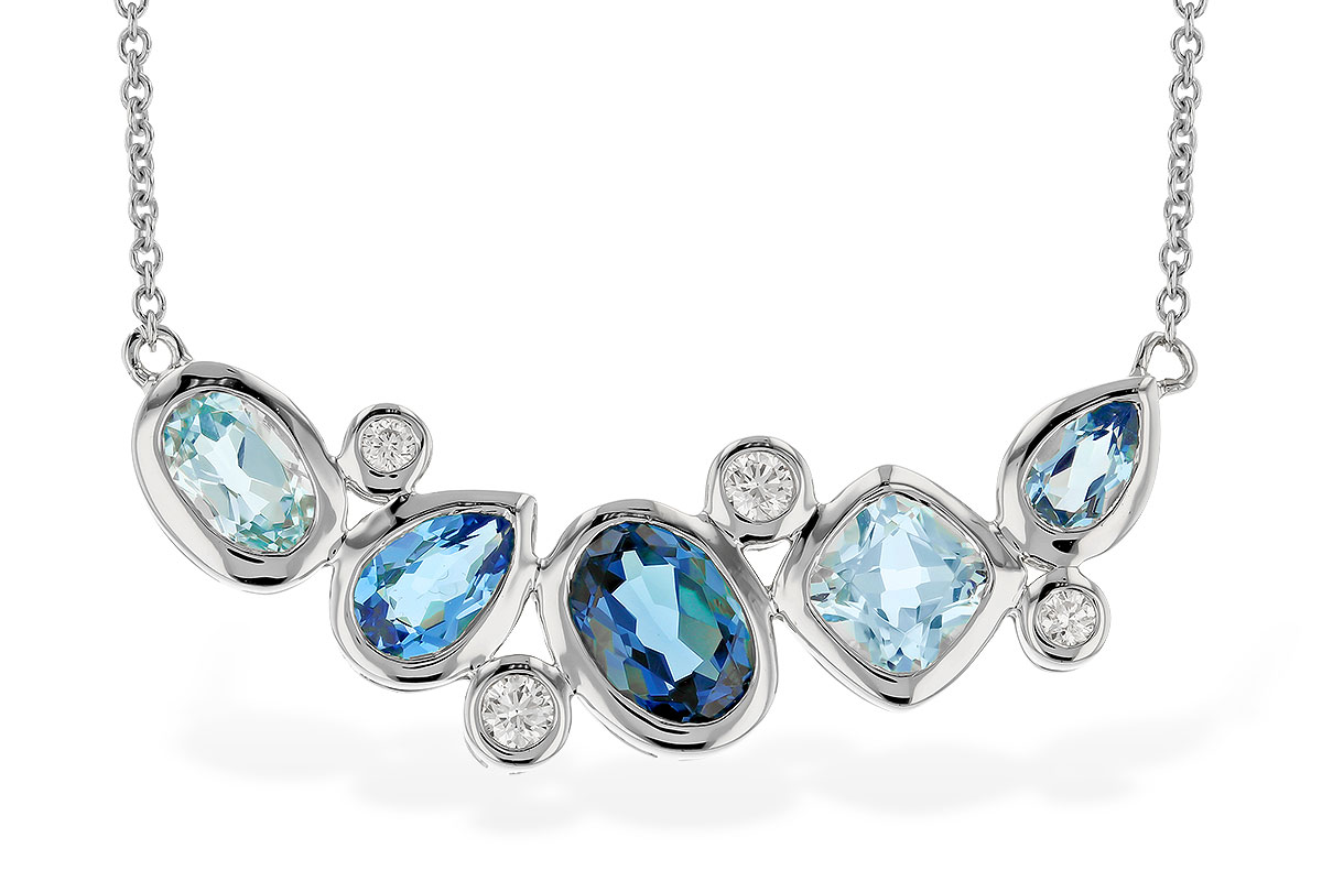 K301-51285: NECK 2.57 BLUE TOPAZ TW 2.72 TGW (18")