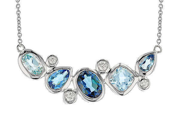 K301-51285: NECK 2.57 BLUE TOPAZ TW 2.72 TGW (18")