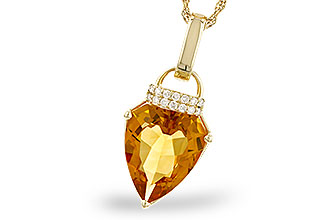 K301-52258: NECKLACE 3.12 CITRINE 3.18 TGW (12x10MM CIT)