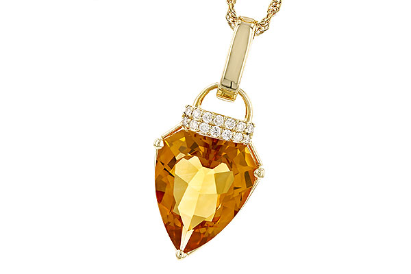 K301-52258: NECKLACE 3.12 CITRINE 3.18 TGW (12x10MM CIT)