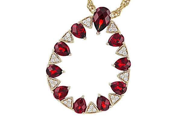 K302-38558: NECKLACE 1.85 GARNET 1.96 TGW