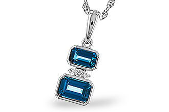 K302-38603: NECK .95 TW LONDON BLUE TOPAZ .98 TGW