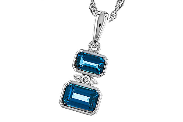 K302-38603: NECK .95 TW LONDON BLUE TOPAZ .98 TGW
