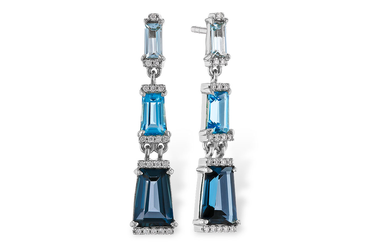 K302-40394: EARRINGS 2.55 BLUE TOPAZ 2.62 TGW