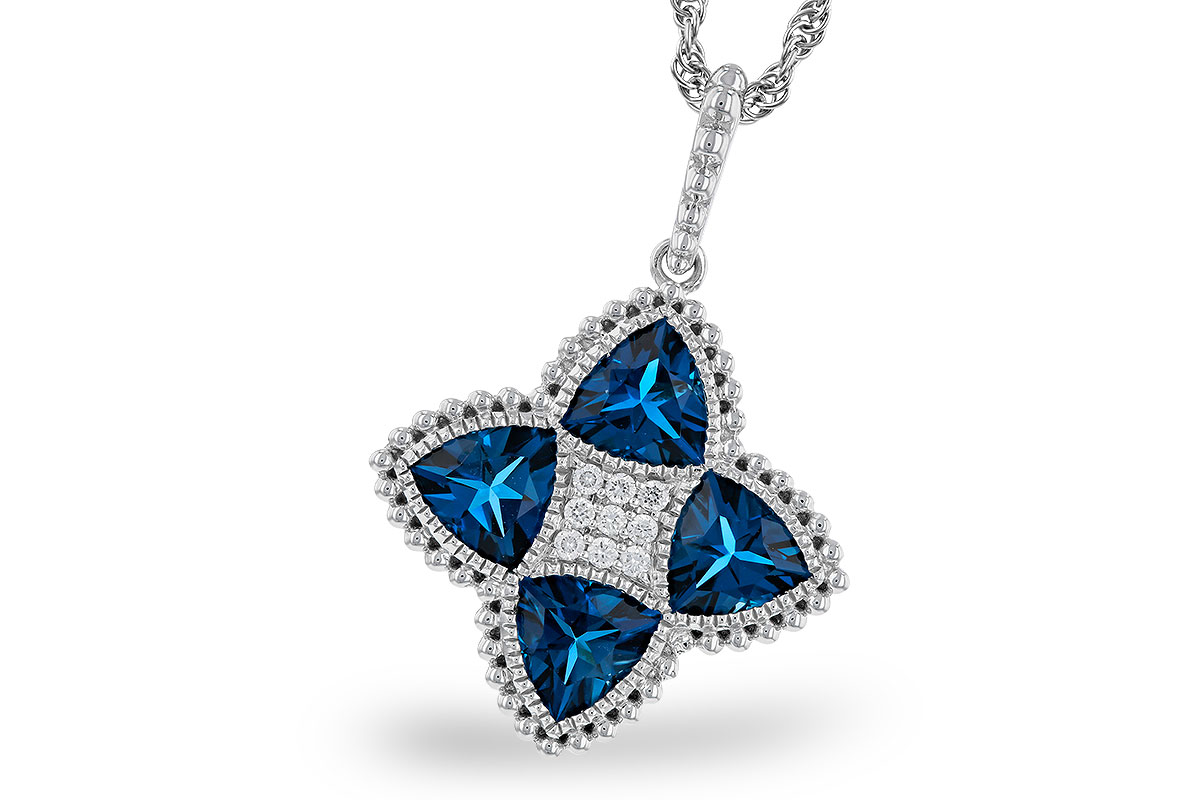 K302-41285: NECKLACE 2.79 LONDON BLUE TOPAZ 2.85 TGW