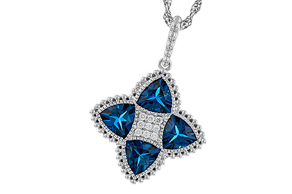 K302-41285: NECKLACE 2.79 LONDON BLUE TOPAZ 2.85 TGW
