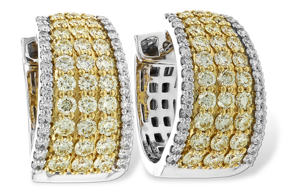 K302-41349: EARRINGS 1.52 YELLOW DIAS 1.96 TW
