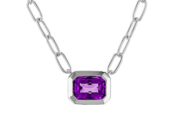 K302-42258: NECKLACE .82 AMETHYST (18")