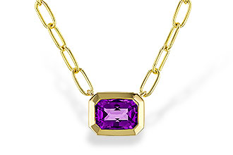 K302-42258: NECKLACE .82 AMETHYST (18")
