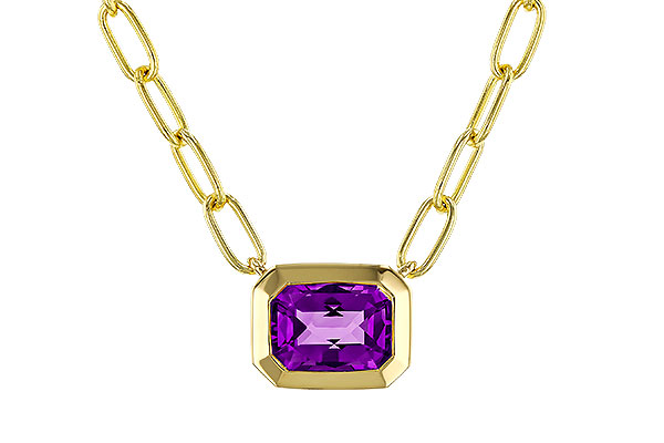 K302-42258: NECKLACE .82 AMETHYST (18")