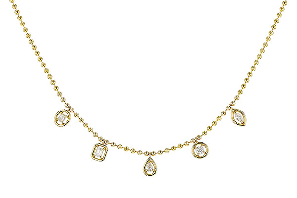 K302-44058: NECKLACE .50 TW FANCY CUT DIAS (18")