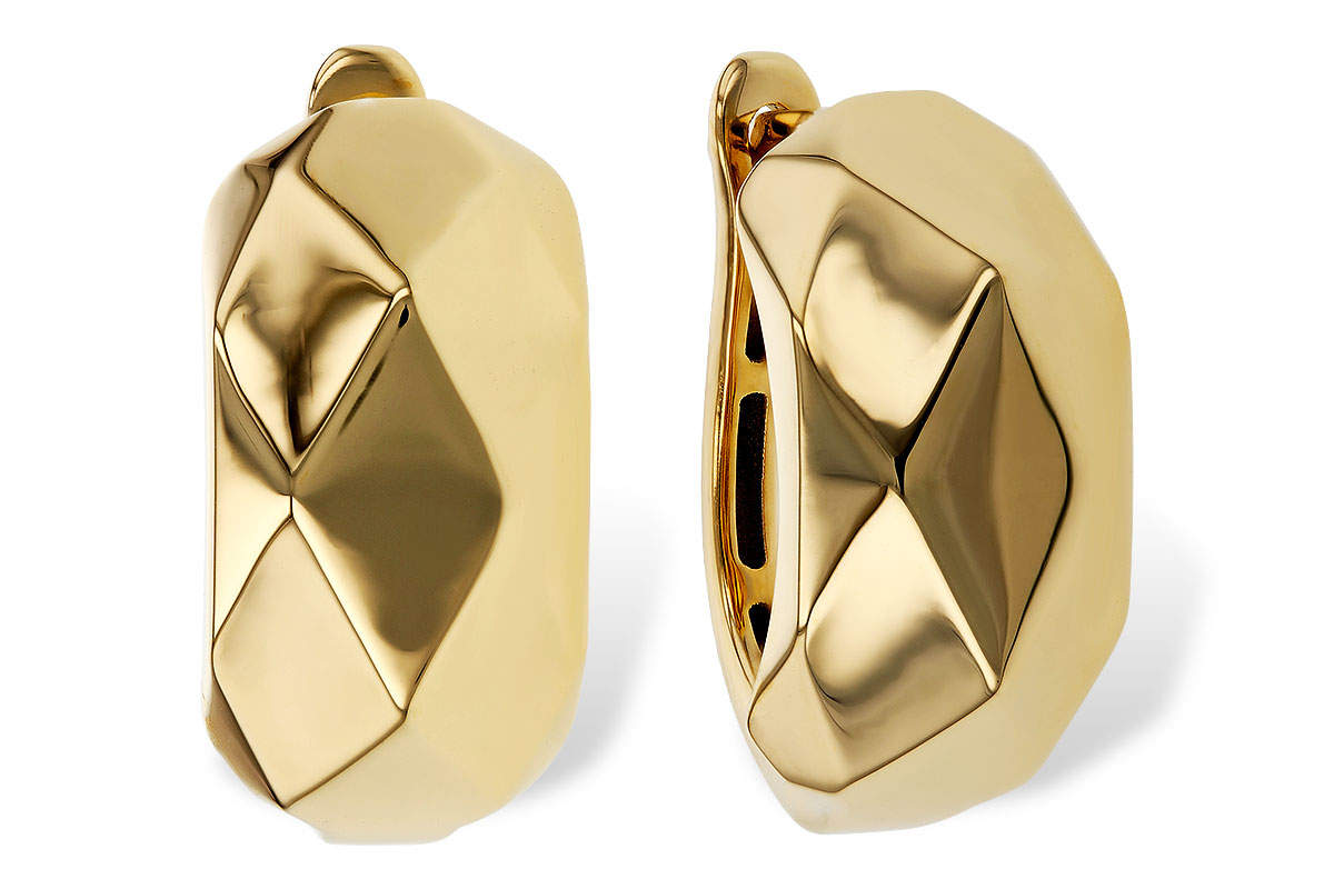 K302-44085: GOLD EARRINGS (18MM)