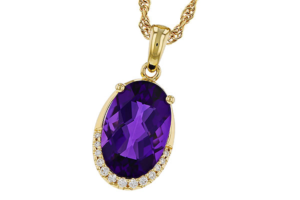 K302-44912: NECKLACE 2.70 AMETHYST 2.76 TGW (12x8MM OV)