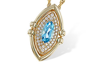 K302-44931: NECKLACE .54 BLUE TOPAZ .70 TGW (8x4MM BT)