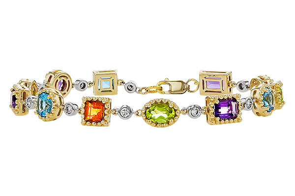 K302-44949: BRACELET 4.63 SEMI-PREC (AMY,BT,CIT,PER) 5.05 TGW