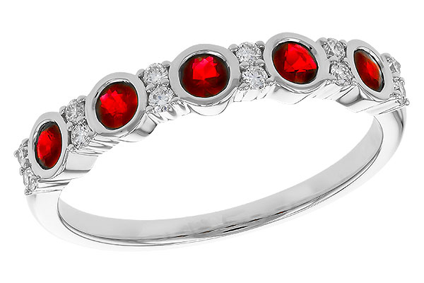K302-44967: LDS WED RG .33 TW RUBY .45 TGW