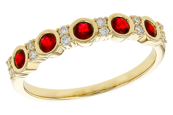 K302-44967: LDS WED RG .33 TW RUBY .45 TGW