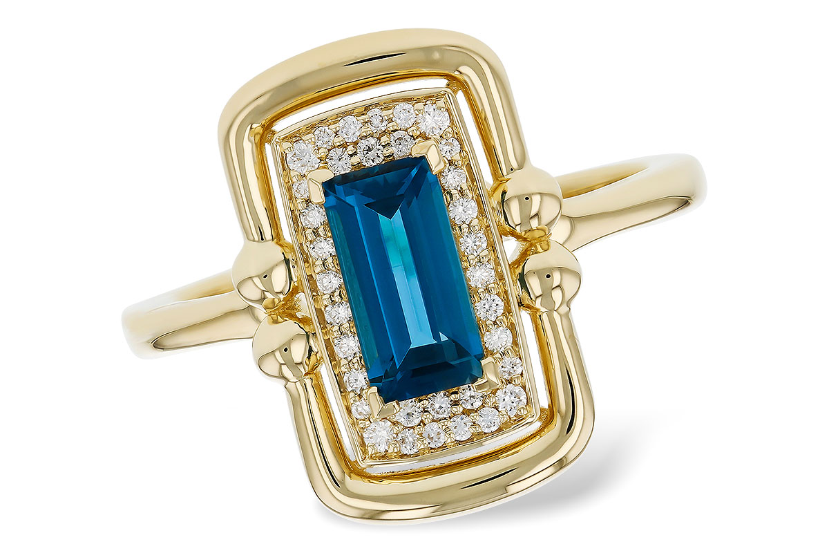 K303-27676: LDS RG .84 LONDON BLUE TOPAZ .96 TGW (8x4MM LBT)