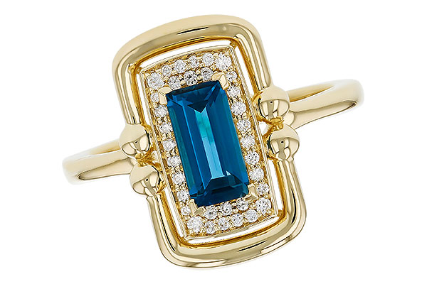 K303-27676: LDS RG .84 LONDON BLUE TOPAZ .96 TGW (8x4MM LBT)