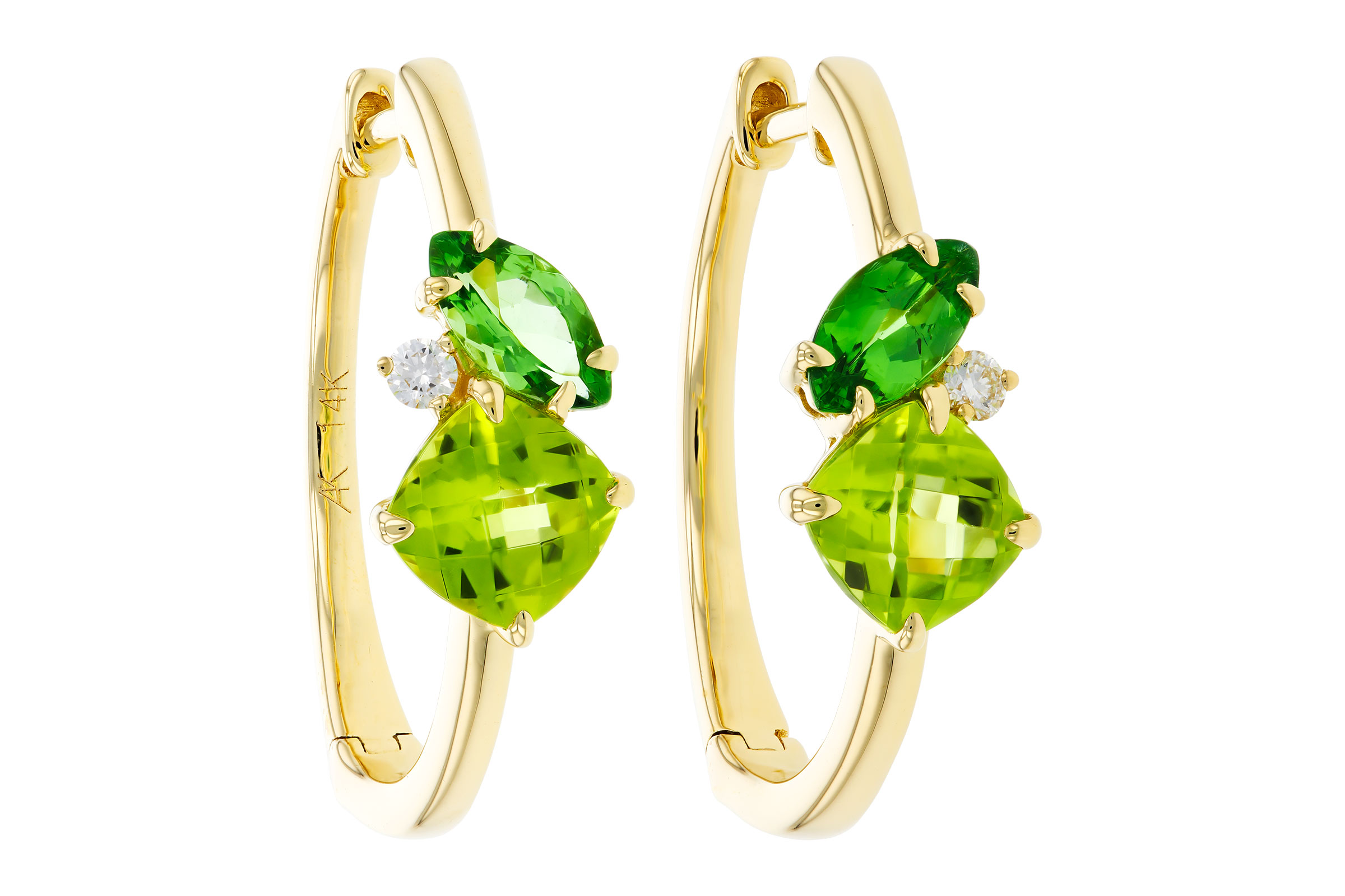K303-29467: EARRINGS 1.69 TW SEMI-PREC (PER,TSAV) 1.73 TGW