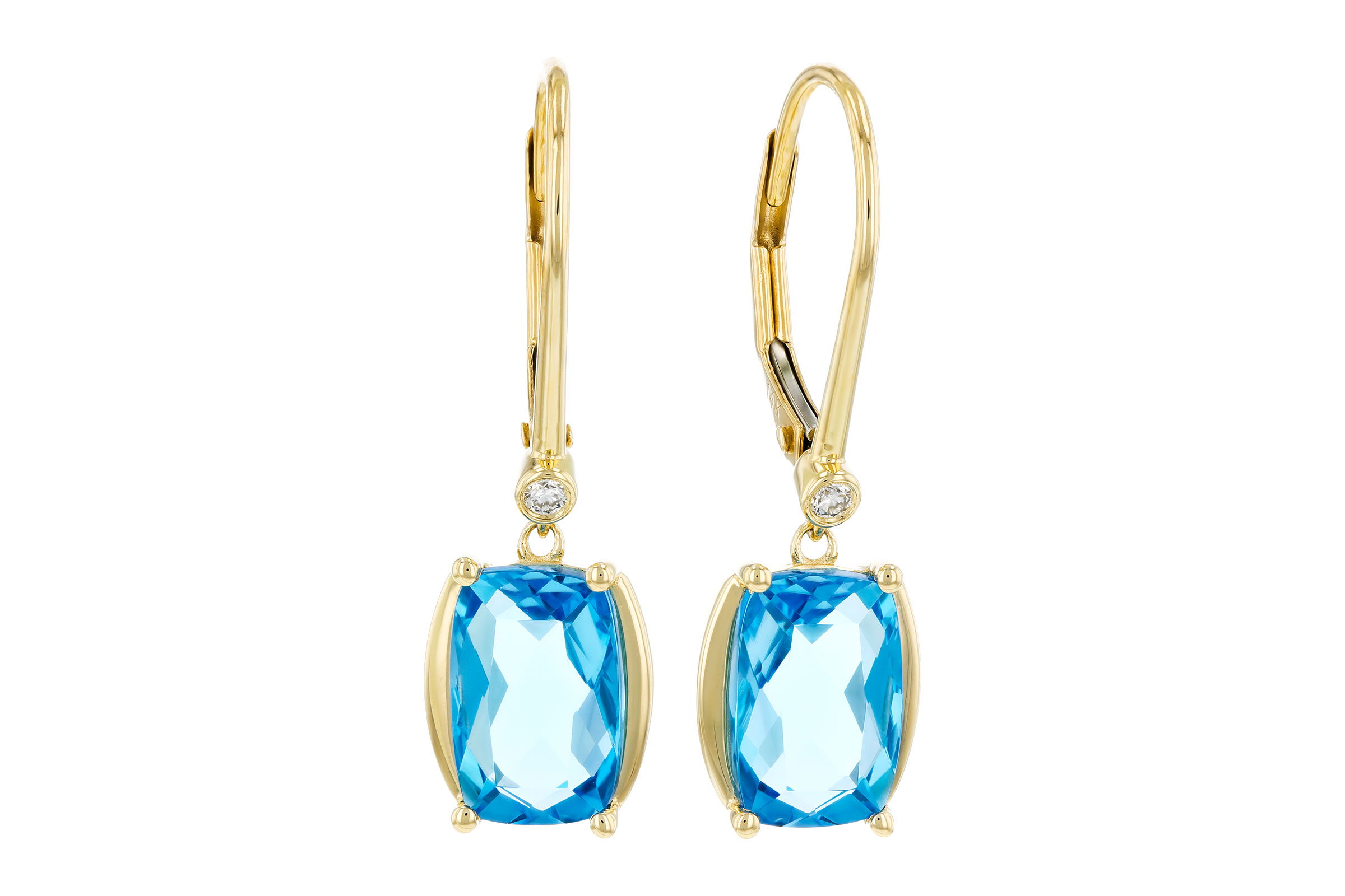 K303-29476: EARRINGS 3.82 TW BLUE TOPAZ 3.85 TGW (9x6MM BT)