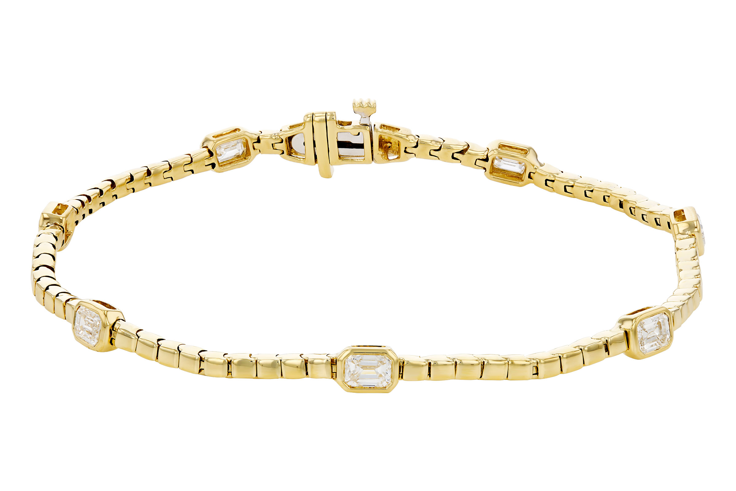 K303-29512: BRACELET 1.32 TW EMERALD CUT DIA (7")