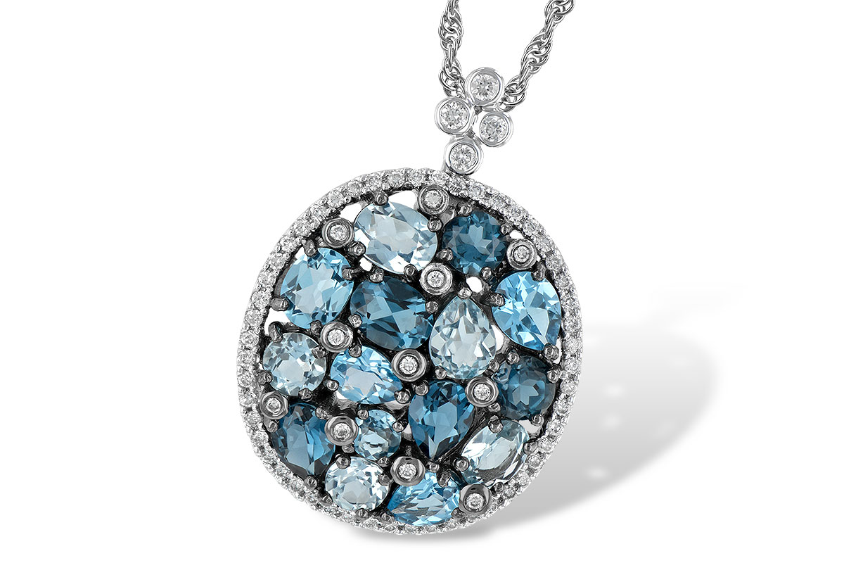 L215-13167: NECK 3.12 BLUE TOPAZ 3.41 TGW