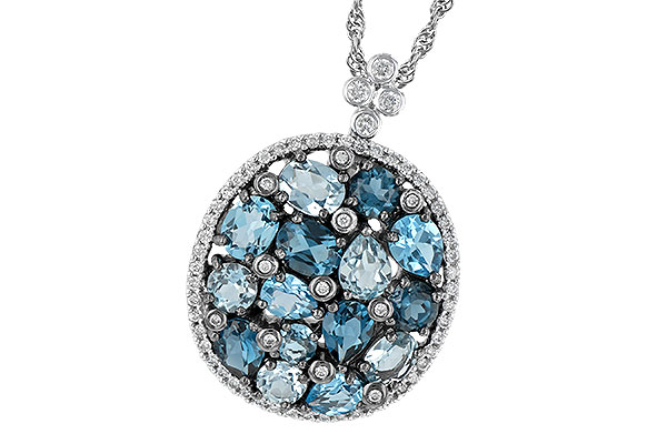 L215-13167: NECK 3.12 BLUE TOPAZ 3.41 TGW