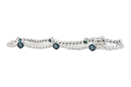 L216-01321: BRACELET .93 BLUE DIAS 1.62 TW