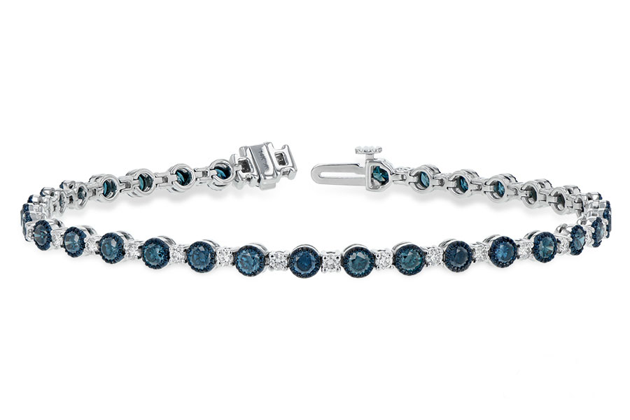 L216-08549: BRACELET 2.35 BLUE DIA 3.17 TW