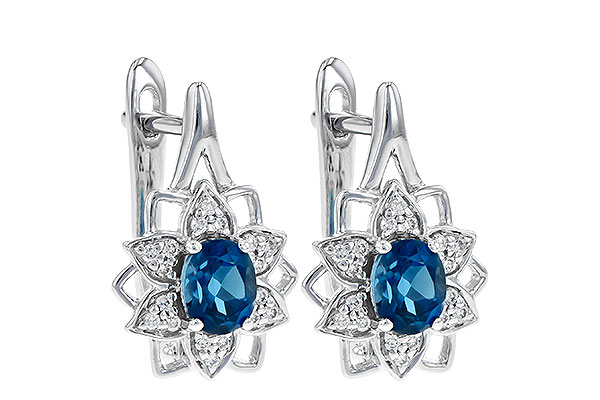 L216-97649: EARR .76 BLUE TOPAZ .89 TGW
