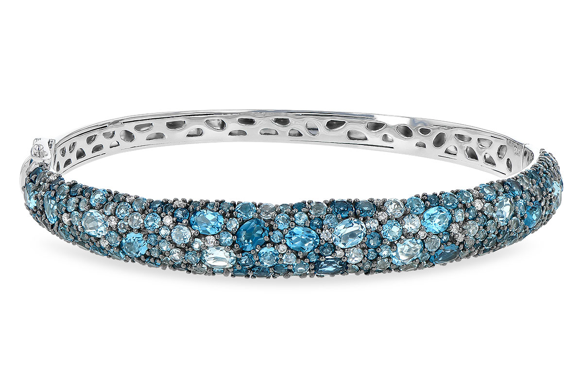 L217-84967: BANGLE 7.60 BLUE TOPAZ 7.85 TGW